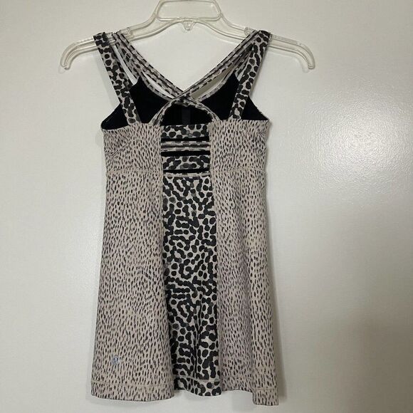 Lululemon Happy Strappy Tank Ace Spot Grain Black Dottie Dash Grain Black size 2 - Picture 4 of 8